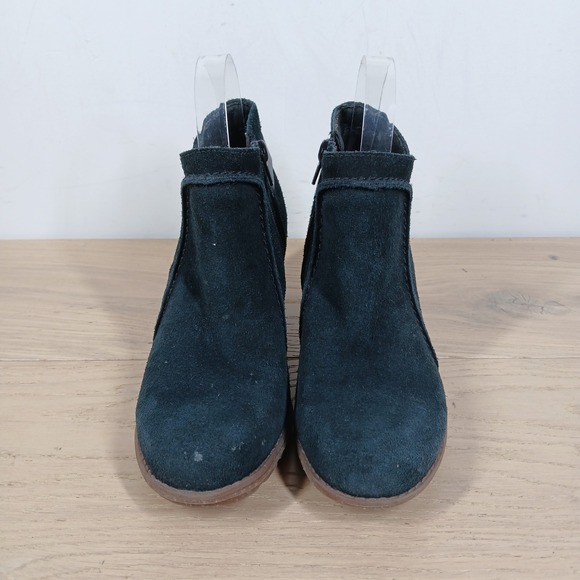 Clarks Collection Ankle Boots Womens 7.5M Black Suede Block Heel Classic Fall - Picture 7 of 12